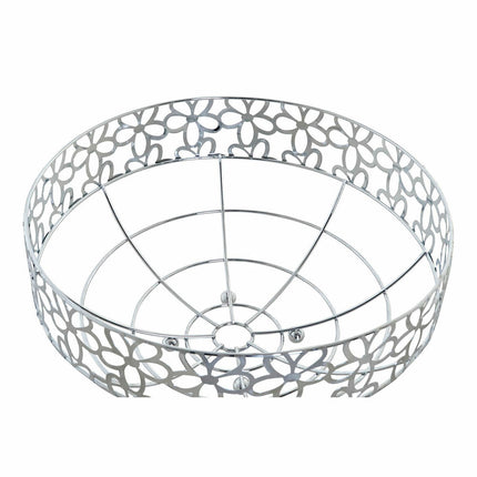 Obstschale DKD Home Decor 28 x 28 x 13,5 cm Silberfarben Metall