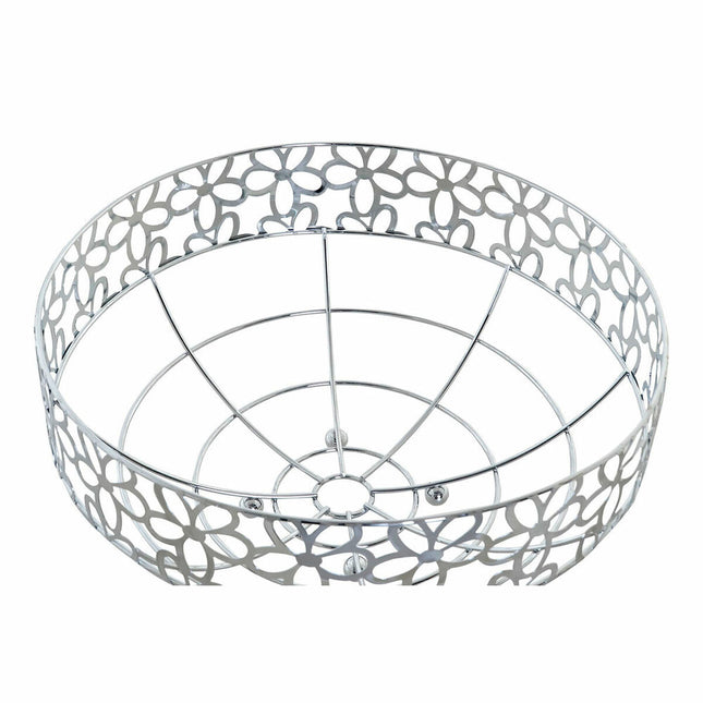 Obstschale DKD Home Decor 28 x 28 x 13,5 cm Silberfarben Metall