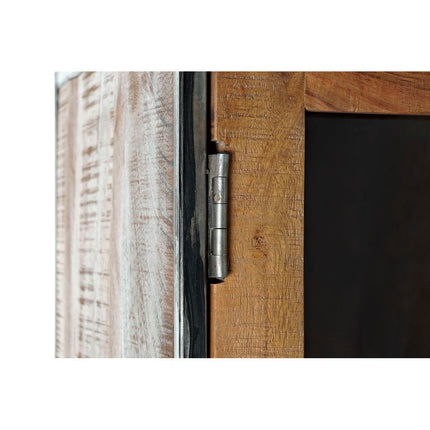 Displayständer DKD Home Decor Metall Kristall Akazienholz Recyceltes Holz 140 x 40 x 160 cm