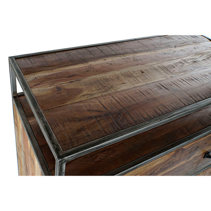 Kommode DKD Home Decor Braun Metall Akazienholz Recyceltes Holz 80 x 40 x 105 cm