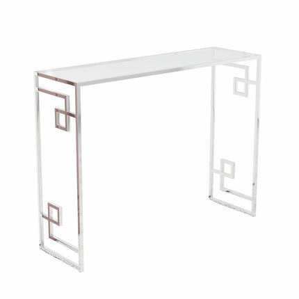 Konsole DKD Home Decor Kristall Silberfarben Metall 120 x 40 x 78 cm