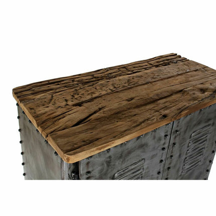 Anrichte DKD Home Decor Grau Metall Holz Braun (83 x 40 x 102 cm)