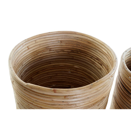 Satz Blumentöpfe DKD Home Decor natürlich Braun Rattan Bali (31 x 31 x 30,5 cm) (3 pcs)