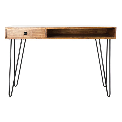 Schreibtisch DKD Home Decor 115 x 55 x 76 cm natürlich Schwarz Metall