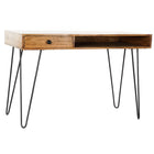 Schreibtisch DKD Home Decor 115 x 55 x 76 cm natürlich Schwarz Metall
