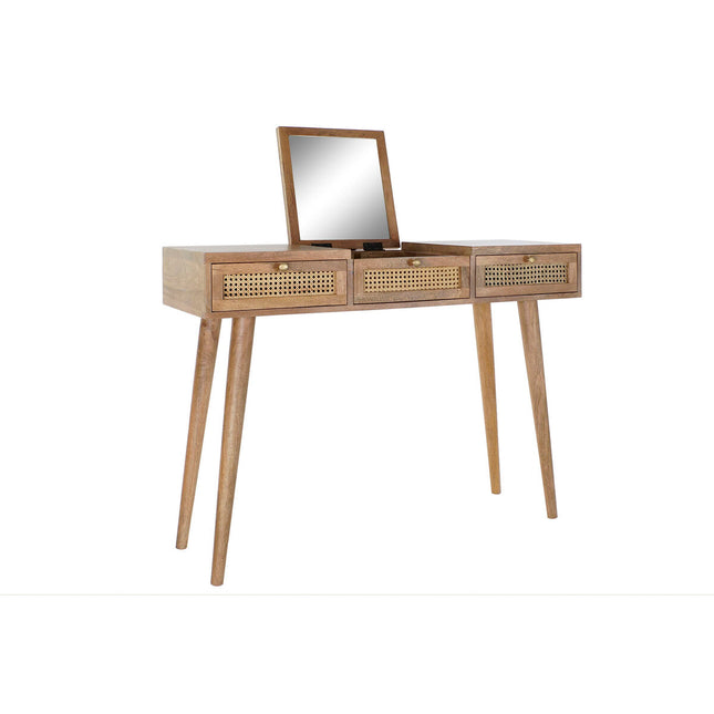 Konsole DKD Home Decor Raster natürlich Rattan Mango-Holz (115 x 40 x 84 cm)