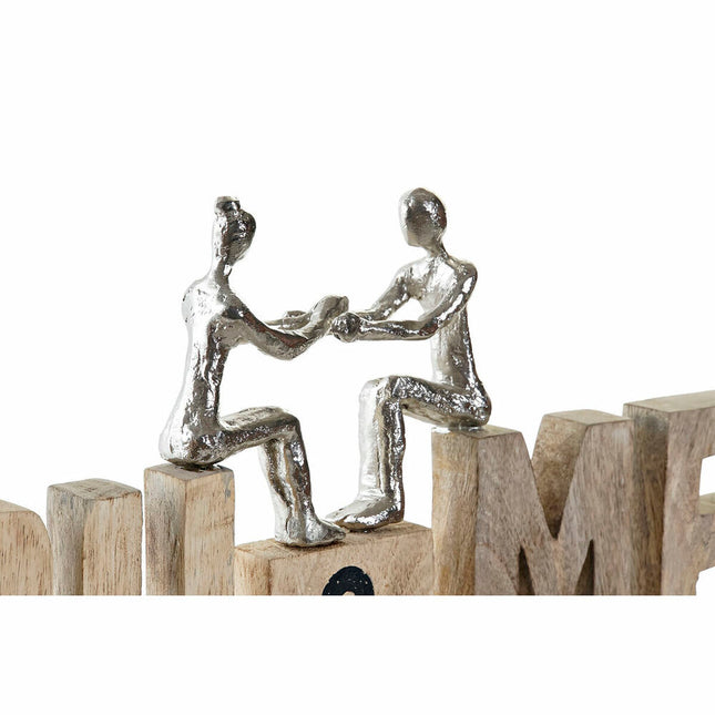 Deko-Figur DKD Home Decor You & Me Silberfarben Aluminium (54 x 7,5 x 24 cm)