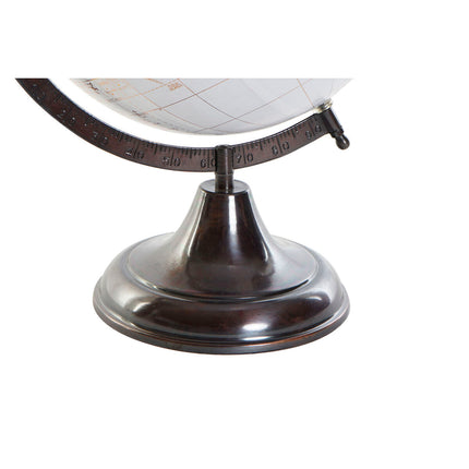 Terraqueo-Globus DKD Home Decor Rosa Metall Weiß PVC (28 x 25 x 33 cm)