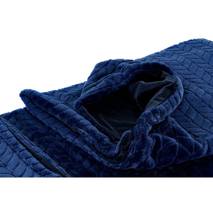 Decke DKD Home Decor Pfeile 130 x 170 x 2 cm Marineblau Grundlegend