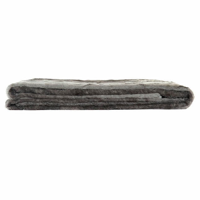 Decke DKD Home Decor Tier 150 x 200 x 2 cm Grau Weiß zweifarbig Berg