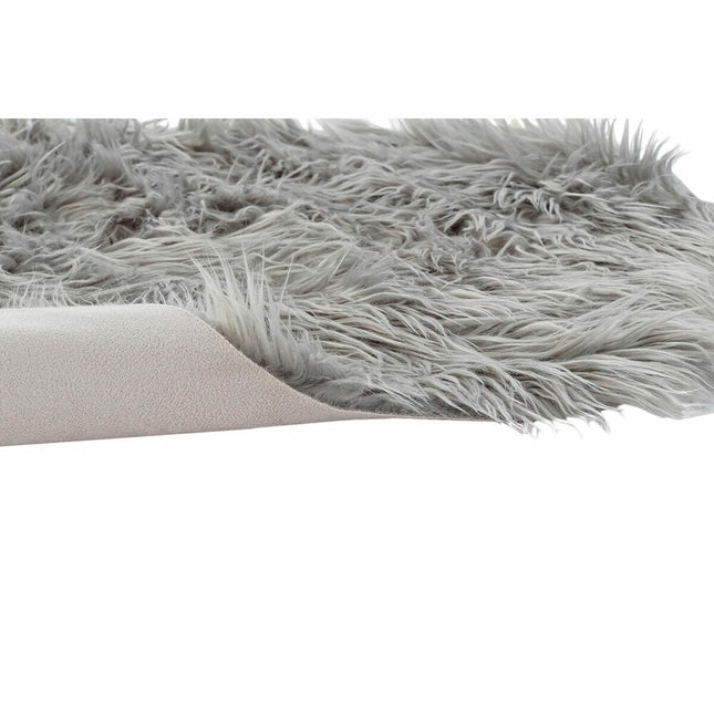 Teppich DKD Home Decor Grau Polyester Mit Haar 60 x 90 x 2 cm