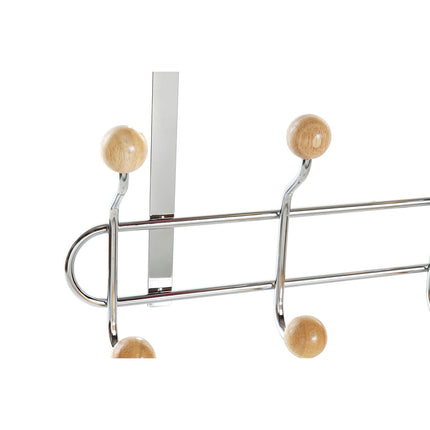 Jackenaufhänger für Türen DKD Home Decor 45 x 6,5 x 19 cm natürlich Silberfarben Stahl Moderne