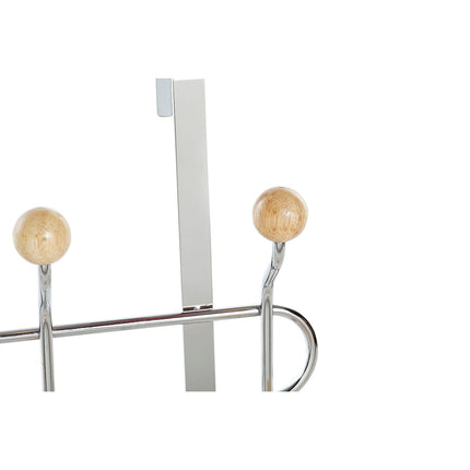 Jackenaufhänger für Türen DKD Home Decor 45 x 6,5 x 19 cm natürlich Silberfarben Stahl Moderne