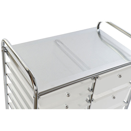Schubladenschrank DKD Home Decor 63 x 39 x 65 cm Metall Weiß Kunststoff PVC