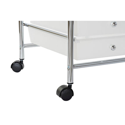 Schubladenschrank DKD Home Decor 63 x 39 x 65 cm Metall Weiß Kunststoff PVC