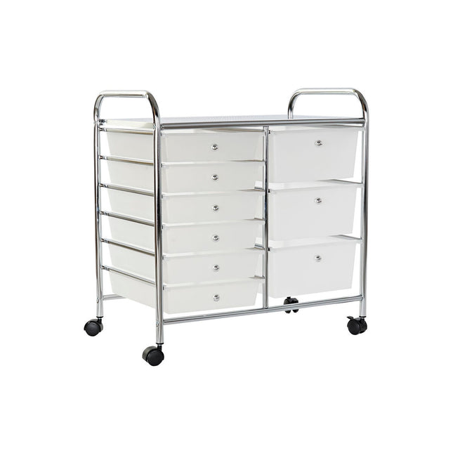 Schubladenschrank DKD Home Decor 63 x 39 x 65 cm Metall Weiß Kunststoff PVC