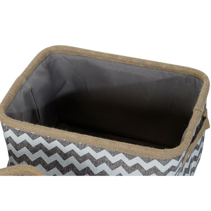 Korb-Set DKD Home Decor Polyester Jute Zick-Zack Boho (3 pcs)