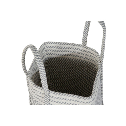 Korb DKD Home Decor Baumwolle Boho (3 pcs) (30 x 30 x 34 cm)