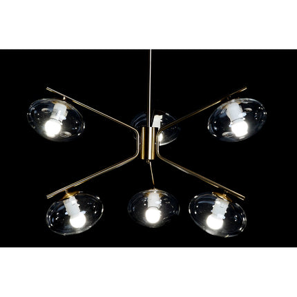 Deckenlampe DKD Home Decor 70 x 67 x 60 cm Kristall Gold Metall Durchsichtig 50 W