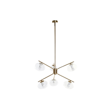 Deckenlampe DKD Home Decor 70 x 67 x 60 cm Kristall Gold Metall Durchsichtig 50 W