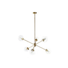 Deckenlampe DKD Home Decor 90 x 75 x 60 cm Kristall Gold Metall Durchsichtig 50 W