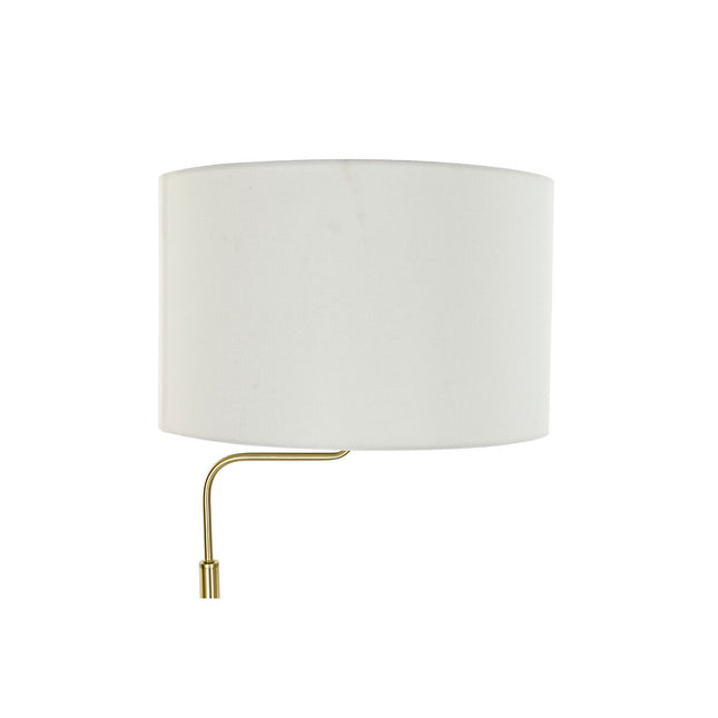 Stehlampe DKD Home Decor Golden Metall Polyester Leinen Weiß Glam (43,5 x 40 x 154 cm)