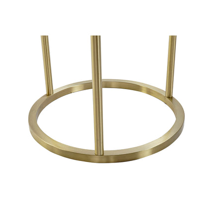 Stehlampe DKD Home Decor Golden Metall Polyester Leinen Weiß Glam (43,5 x 40 x 154 cm)