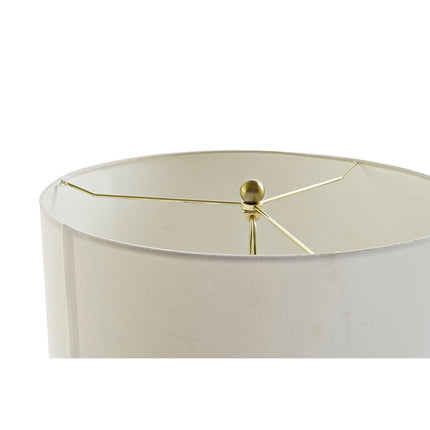 Stehlampe DKD Home Decor Golden Metall Polyester Leinen Weiß Glam (43,5 x 40 x 154 cm)