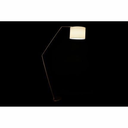 Stehlampe DKD Home Decor Golden Metall Polyester Leinen Weiß Glam (91 x 31 x 196 cm)