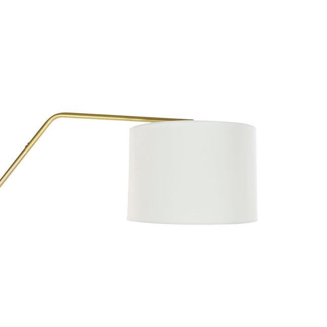 Stehlampe DKD Home Decor Golden Metall Polyester Leinen Weiß Glam (91 x 31 x 196 cm)