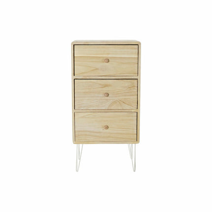 Schubladenschrank DKD Home Decor natürlich Metall Paulonia-Holz (40 x 29 x 78 cm)