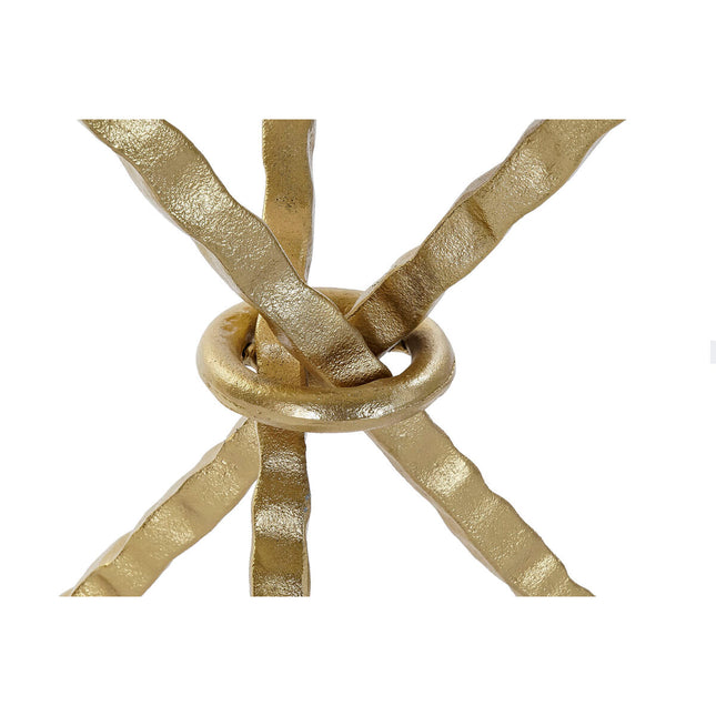 Beistelltisch DKD Home Decor Golden Aluminium Weiß Marmor (40 x 40 x 53 cm)