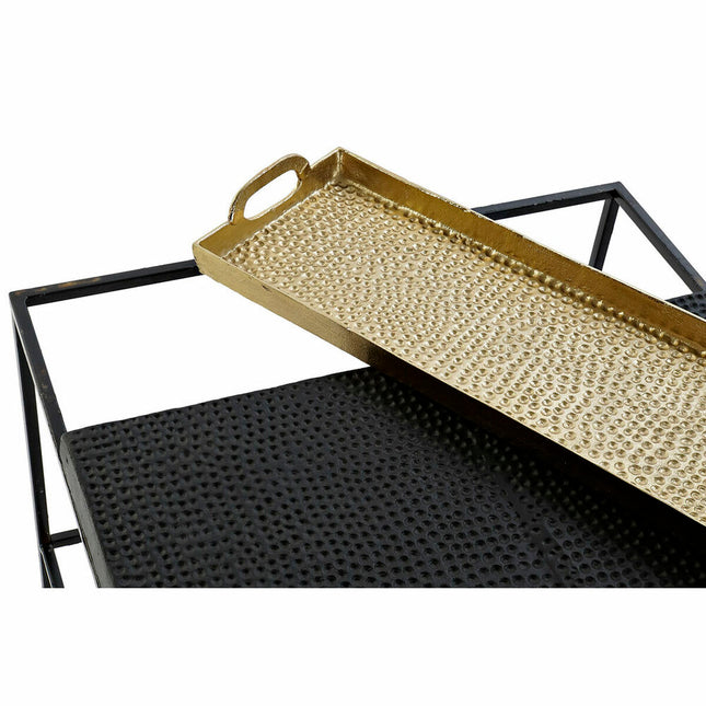Beistelltisch DKD Home Decor 61 x 61 x 49 cm Schwarz Gold Stahl Aluminium