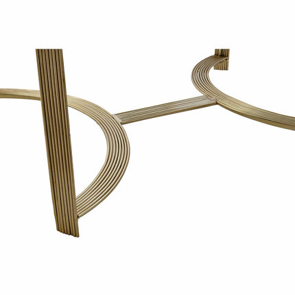 Beistelltisch DKD Home Decor 81 x 81 x 34 cm Kristall Gold Stahl Aluminium