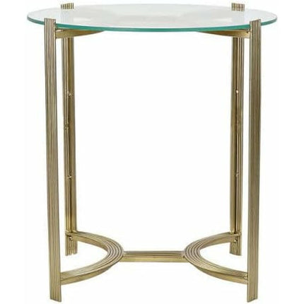 Beistelltisch DKD Home Decor Kristall Gold Stahl (45 x 45 x 49 cm)