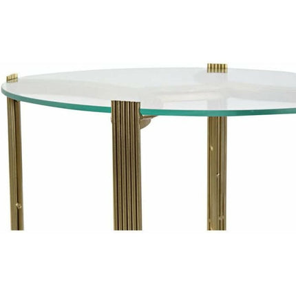 Beistelltisch DKD Home Decor Kristall Gold Stahl (45 x 45 x 49 cm)