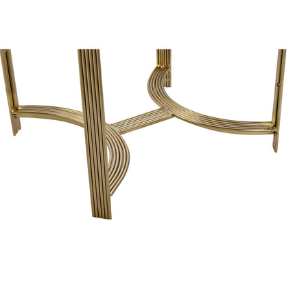 Beistelltisch DKD Home Decor Kristall Gold Stahl (45 x 45 x 49 cm)
