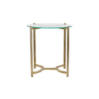 Beistelltisch DKD Home Decor Kristall Gold Stahl (45 x 45 x 49 cm)