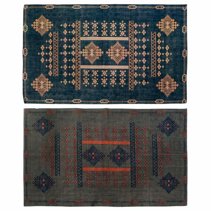 Teppich DKD Home Decor 160 x 230 x 0,4 cm Blau Orange Polyester Araber Geometrisch (2 Stück)