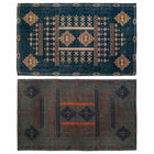 Teppich DKD Home Decor 160 x 230 x 0,4 cm Blau Orange Polyester Araber Geometrisch (2 Stück)