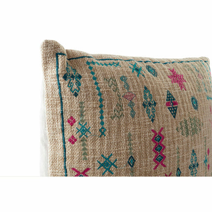 Kissen DKD Home Decor Beige Weiß 50 x 10 x 50 cm Ikat Boho (2 Stück)