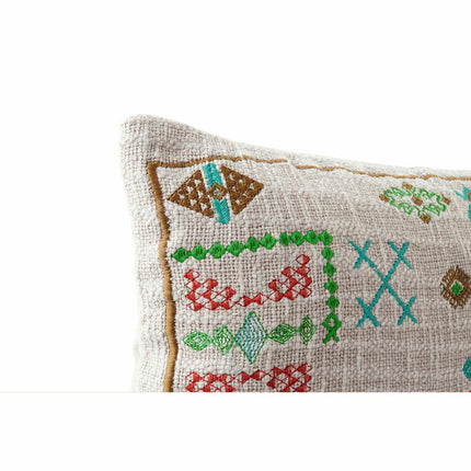 Kissen DKD Home Decor 50 x 10 x 35 cm Beige Weiß Ikat Boho (2 Stück)