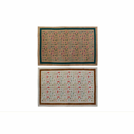 Teppich DKD Home Decor 120 x 180 x 0,4 cm Polyester Weiß Ikat Boho (2 Stück)