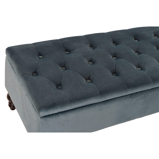 Hocker DKD Home Decor 115 x 44 x 43 cm Blau Holz