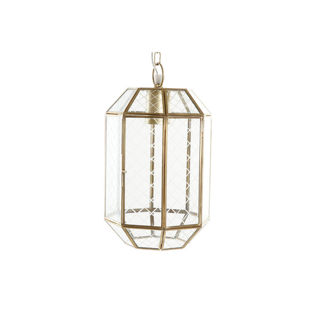 Deckenlampe DKD Home Decor Kristall Gold 220 V Messing 50 W 16 x 16 x 27 cm