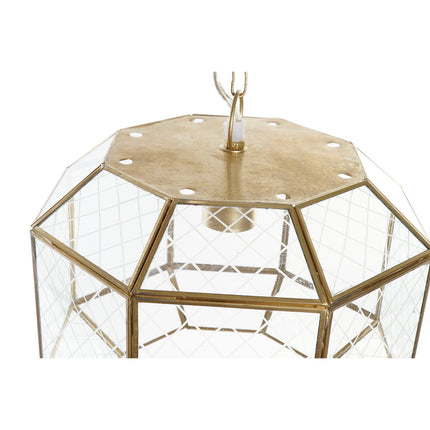 Deckenlampe DKD Home Decor 30 x 30 x 22 cm Kristall Gold Messing 50 W