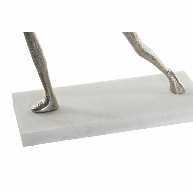 Deko-Figur DKD Home Decor 8424001857883 43 x 10 x 37 cm Silberfarben Weiß (2 Stück)
