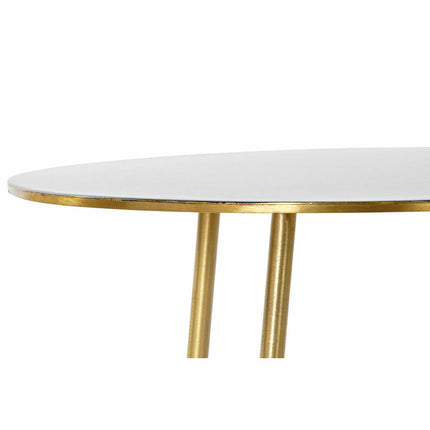 Beistelltisch DKD Home Decor Schwarz Gold Aluminium Weiß (67 x 50 x 37 cm)