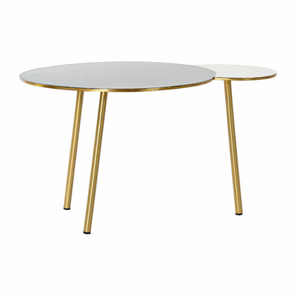 Beistelltisch DKD Home Decor Schwarz Gold Aluminium Weiß (67 x 50 x 37 cm)