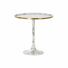 Beistelltisch DKD Home Decor Gold Aluminium Weiß (51 x 51 x 51 cm)
